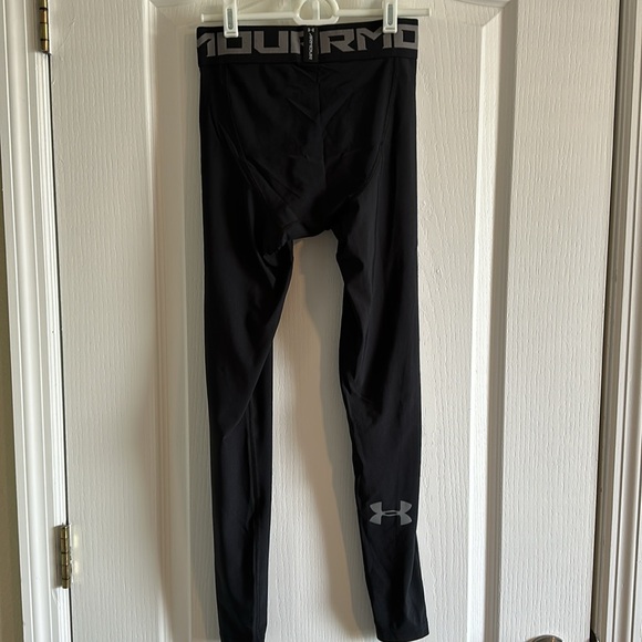 Men’s Small Under Armour Black Full Length Compression Leggings - Picture 2 of 2